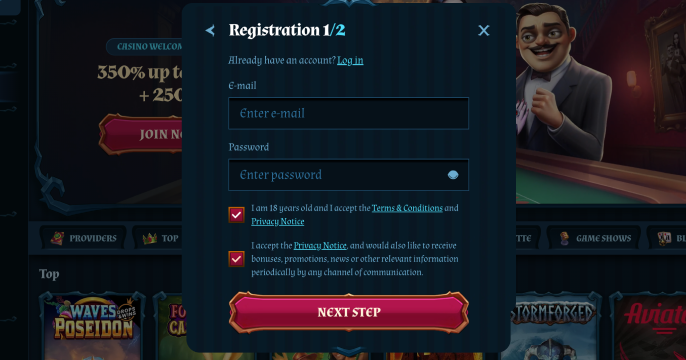 Registration at Fam Bet Casino